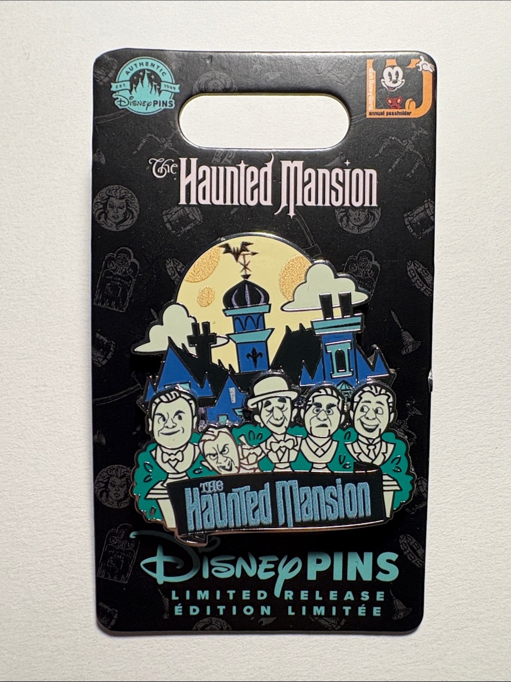 Disney Haunted Mansion Collectible Pin - Teal, Blue, Black, Gold